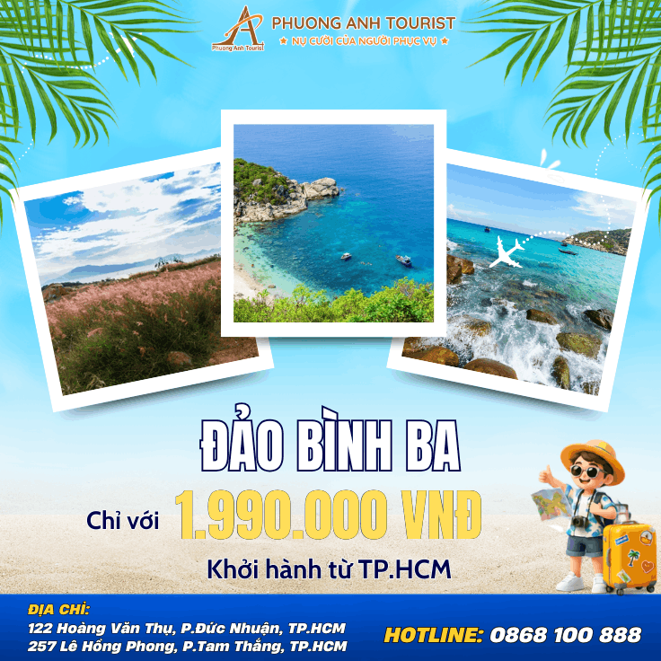 ĐẢO BÌNH BA KHÁM PHÁ VƯƠNG QUỐC TÔM HÙM 2N2Đ