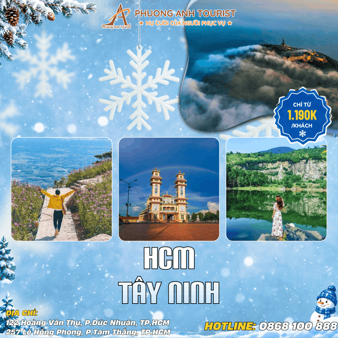 TÂY NINH – NÚI BÀ – ĐỈNH VÂN SƠN – BUFFET NĂM CHÂU