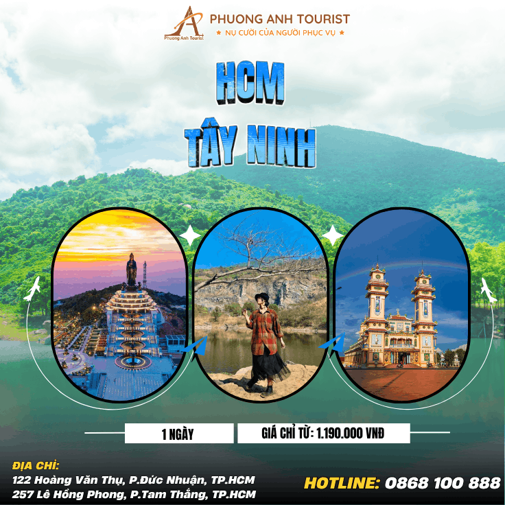 TÂY NINH – NÚI BÀ – ĐỈNH VÂN SƠN – BUFFET NĂM CHÂU