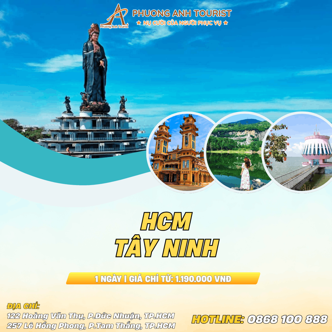 TÂY NINH – NÚI BÀ – ĐỈNH VÂN SƠN – BUFFET NĂM CHÂU