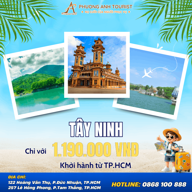 TÂY NINH – NÚI BÀ – ĐỈNH VÂN SƠN – BUFFET NĂM CHÂU