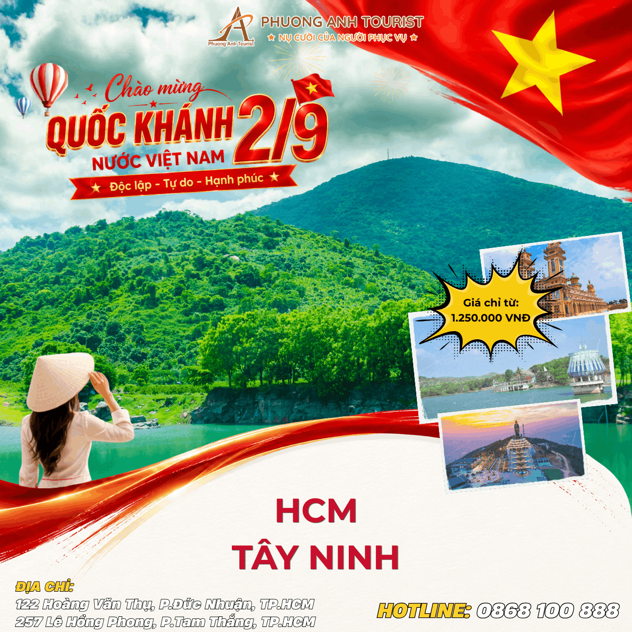 TÂY NINH – NÚI BÀ – ĐỈNH VÂN SƠN – BUFFET NĂM CHÂU